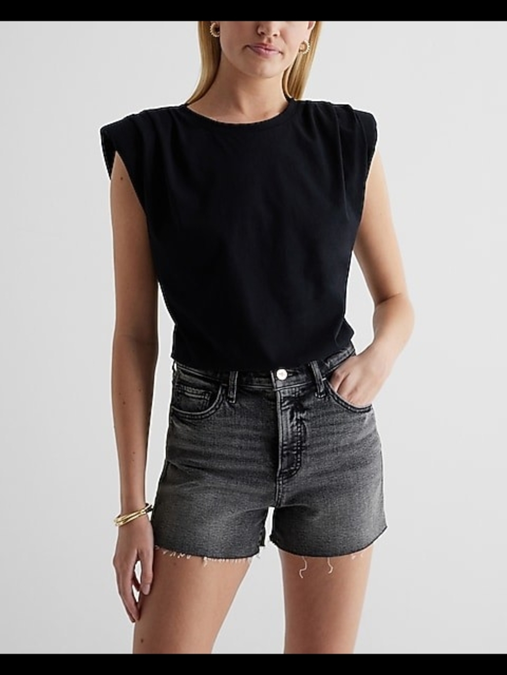 Express Black Sleeveless Muscle Tank Top